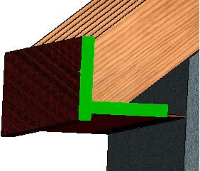 soffit set the distance of 15mm below as shown. Accept.