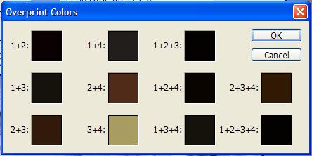 1+3, 2+3, and 1+2+3. You can click any of the overprint color patches to make any necessary changes. Figure 7.