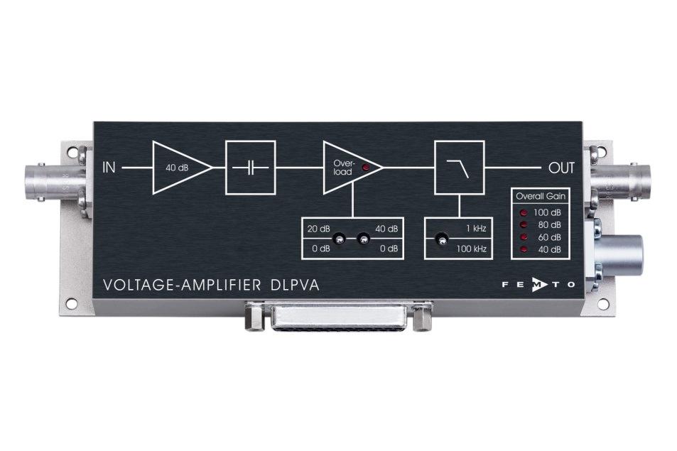 Features Variable gain 40 to 100 db, switchable in 20 db steps Bipolar input stage, recommended for low impedance sources smaller than 50 Ω Ultra low input voltage noise: 400 pv/ Hz AC coupled,