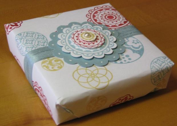 Make Your Own Wrapping Paper If your gift is small enough, stamp a piece of printer paper and use it as wrapping paper.