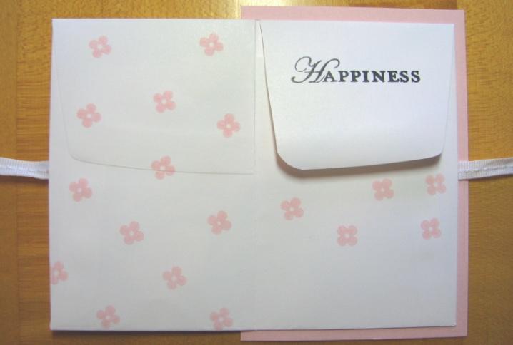 Signo White Gel Pen, Bird Builder Punch (leaves), Circle Punches 1, ½ ¼ Never be without a cute way to present a gift card as long as you have an envelope! Fold the envelope in half.
