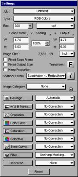 ScanWizard Pro for Windows ScanWizard Pro for Windows consists of four major windows: Preview, Settings, Information, and Scan Job.