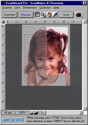 Scan Frame tool The Frame tool lets you create a scan frame or multiple scan frames in the preview image, which is the active area on which controls and commands can be applied.