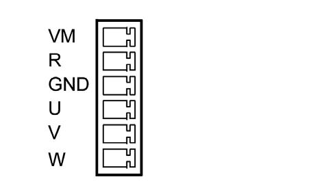 UPJ1H222MHH 2200μF x 4 Connect it to the VM and GND terminals of the HA-680 drive, as shown below.