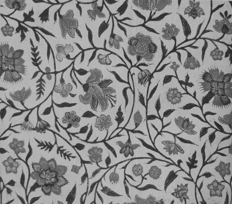 Fig. 5: Sarasa textile with floral design and ivorycolored ground, 17th century A.D.