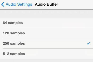 here. LATENCY The Audio Buffer allows you to change the