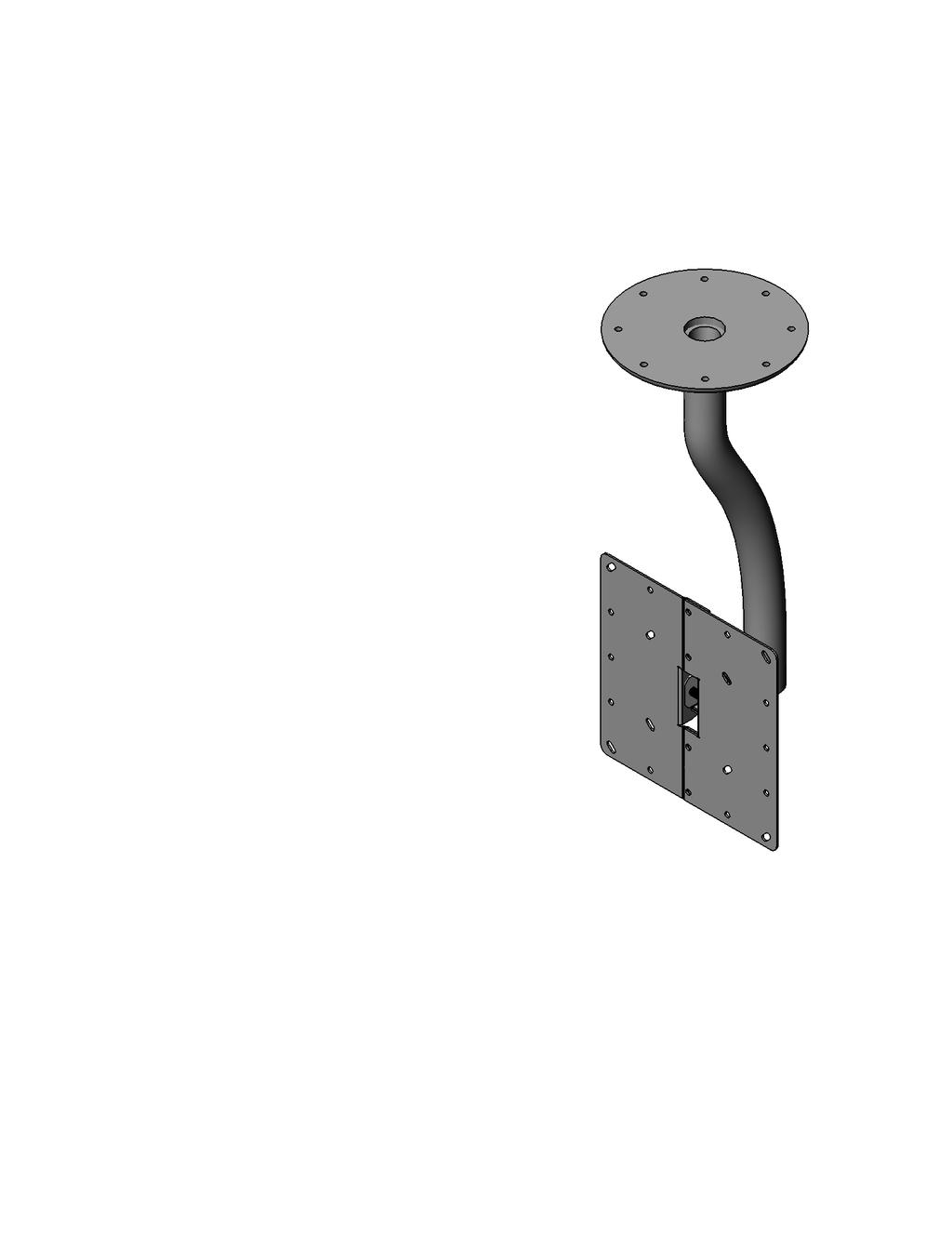 Page 1 of 6 LC200C9F Ceiling Mount for up to 32" Flat Panel Screens with 200mm x 200mm VESA Mounting Patterns The LC200C9F Flat Screen Ceiling Mount is designed to suspend a monitor from a round