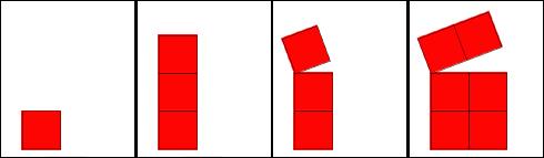 SITUATED DESIGN OF VIRTUAL WORLDS USING RATIONAL AGENTS 5 Figure 2 (right) (from left to right). Rule 1: vertical addition; rule 2: horizontal addition.