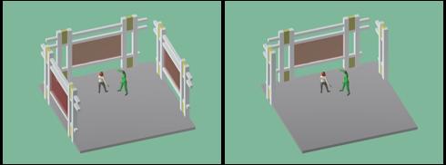 The similar style of the frame-like walls used in the CRC World will be used to shape the vertical volumes.