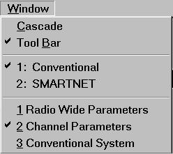 Refer to Section.. for more information...6 TOOLS MENU Parameters to 98xx Mobile - Transfers the current programming file to the radio connected to the computer.