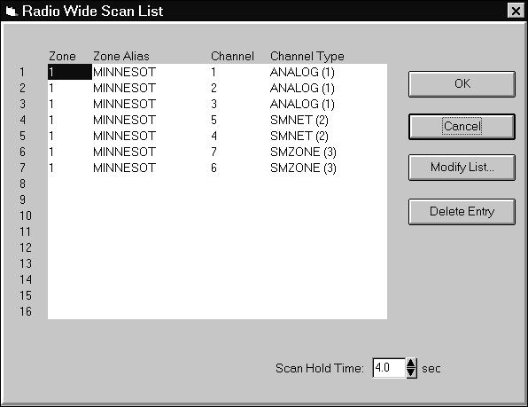 .. RADIO-WIDE GENERAL SCREEN Delete (Zones) Button - Deletes the last zone added. Defaults Home Zone - Selects the zone that is selected by the Home Zone option switch if programmed.