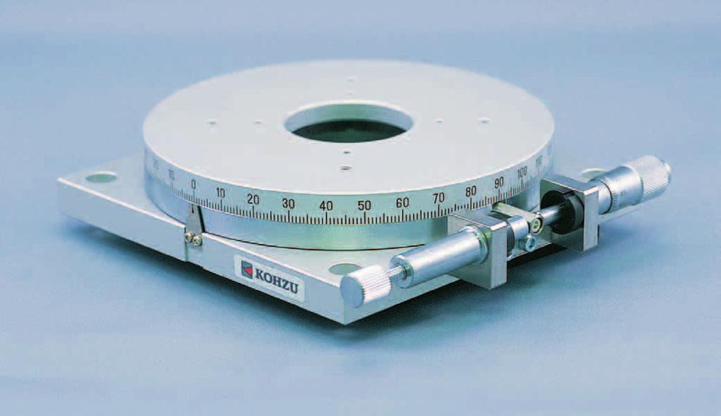/ 1mm Table RM13A-C1 RM13A-C3 RM13A-C1 / C2 / C3 Manual Rotary stages are fitted with precision Cross-roller Bearings. Stage body is made of Aluminum and finished with a clear-matte anodizing.