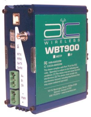 Thank you for your purchase of the WBT900, Wireless BACnet MSTP Transceiver.