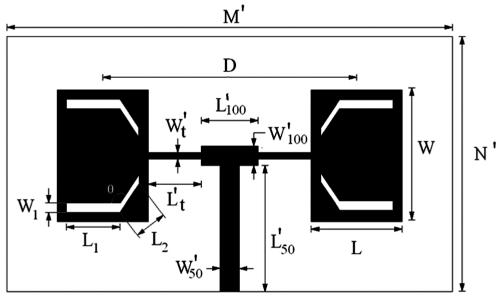 266 International Journal of Electronics Engineering same as that of rectangular element shown in Fig. 1. The array elements of Fig. 2 are excited through a corporate feed arrangement.