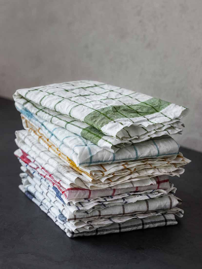 Towels Table TOWEL KÖKSRUTA 100% LINEN, 50 x 70 CM, SET OF 2 COLOUR: WHITE-NATURAL ART NO: 2017-20 COLOUR: WHITE-CONCRETE ART NO: 2017-17 COLOUR: WHITE-BLACK ART NO: 2017-22 COLOUR: WHITE-BROWN ART