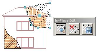 AutoCAD Architecture 2009 Advanced Editing Material Boundaries To edit a material boundary select the section/elevation object, right-click and select Material Boundary>Edit In Place.
