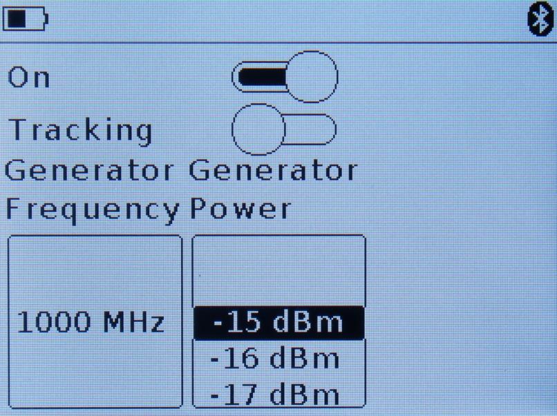 Figure 14 Setting the frequency and power output of the generator 7.6.3.