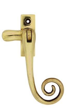 Window Furniture Monkeytail Fastener 83593 - Polished Brass Finish Handle Length: 102mm Fixing Plate: 55mm x 19mm Mortice Plate: 78mm x 21mm This solid brass Monkeytail Fastener is reversible and can
