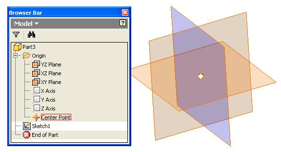 Sketching is the Foundation In this class I will use the using the Base Orphan Reference Node (BORN) Technique. o 8. Expand the Origin folder and RMB turn on the visibility of the Center Point.