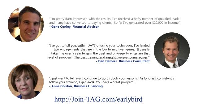 Gene Conley, a financial advisor who has generated a hefty amount of qualified leads and over $20,000 in income.