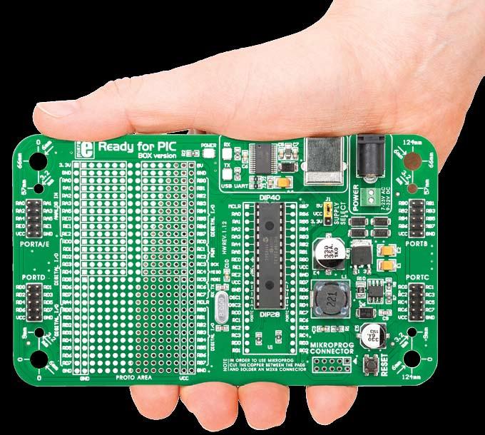 Introduction Ready for PIC Board is the best solution for fast and simple development of various microcontroller applications.