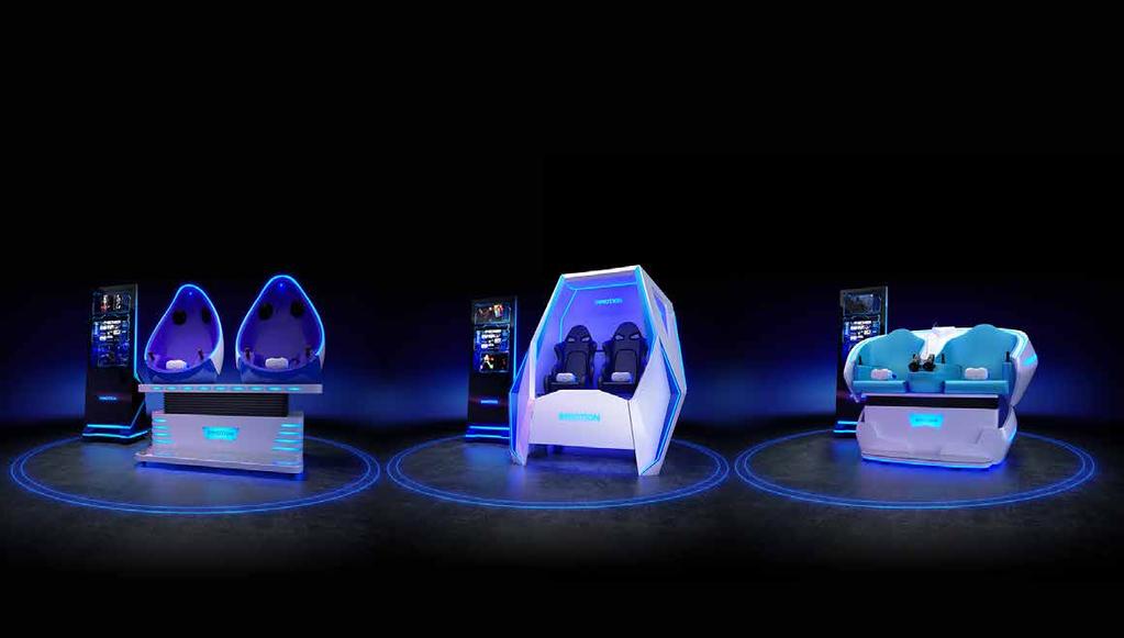VR CINEMA PODS The Immotion VR Cinema Pod can be branded to suit your location.