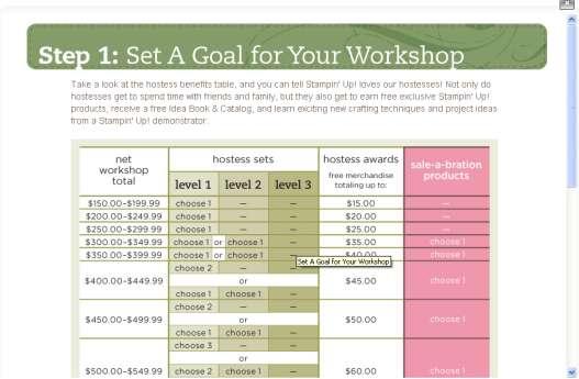 To set a goal for your workshop, we recommend that you start by identifying the level