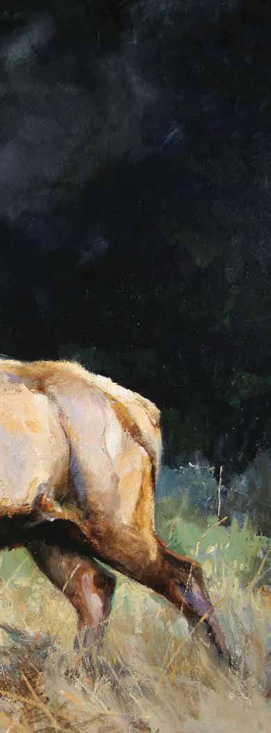 Luke Frazier A Kinship with Wildlife This Utah-based artist paints his passion for the outdoors and its animal inhabitants Written by Aaron Parrett ne of the more important and impressive entries on