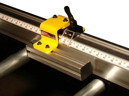 with measuring tape, a precision machined aluminum slide