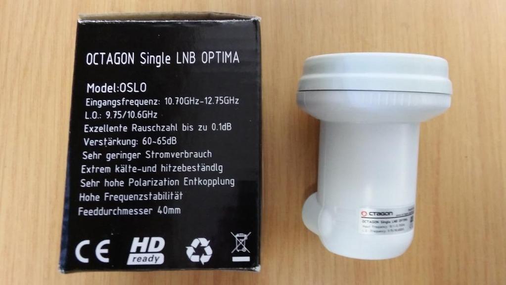 Figure 14: OCTAGON OSLO Single High Stability LNB [7]. To ease the ground station s power supply requirements a single 12 V supply can be utilised. The 9.75 GHz LO is then selected.