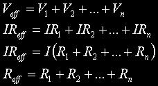 (c) solve problems using the formula for the combined resistance of two or more resistors in series.