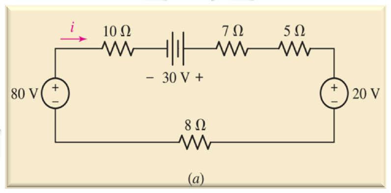 source, and the four resistors into an equivalent 30 Ω