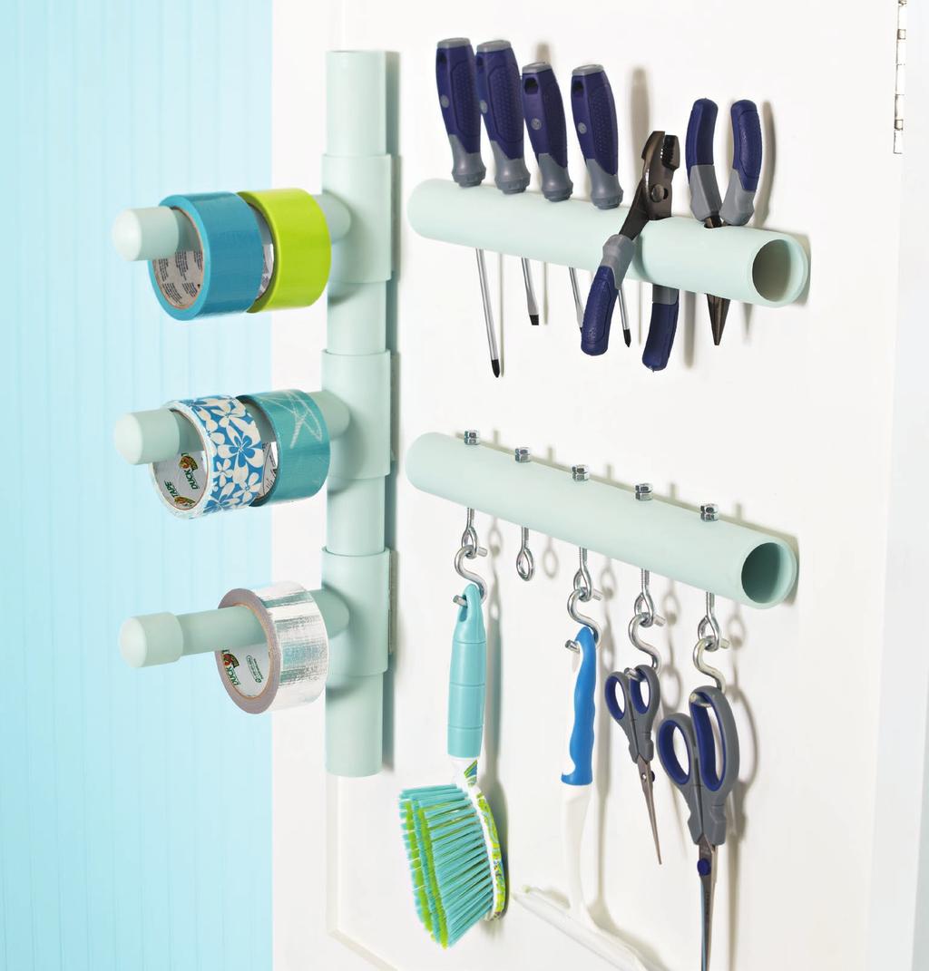 Door duty THIS PHOTO: Keep tools and tape tidy with this back-of-thedoor organizer.