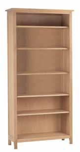 Double Door Bookcase 1258 Adjustable shelf and drawer console.
