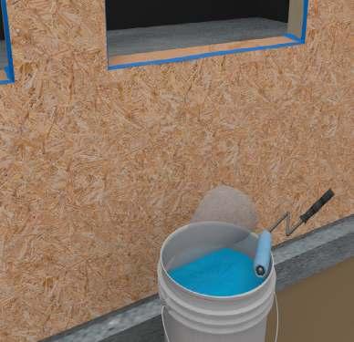 STEP 4 Open the pail of Poly Wall Blue Barrier Flash N Wrap 2400, no stirring necessary. Remove the lid liner and save it for later use.