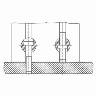 FLOOR ANCHOR 12 Part. N 21.1115/0 - Steel, zinc plated - Ø 12 - Complete with nut and washer - Weight 0,116 kg - Attachment of stand-profiles to floor or wall.