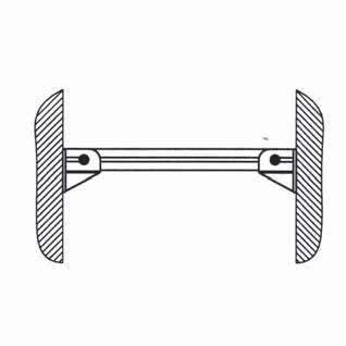 spring steel sheet into the profile groove; insert the screws - Fix the foot on the floor or on the wall; for
