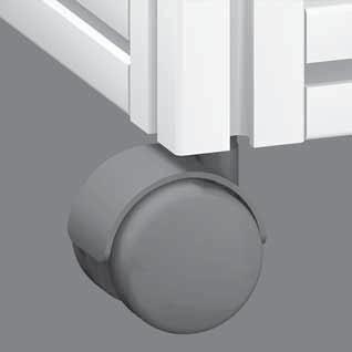of the vertical profile - If the wheel is to be positioned centrally, for profiles 45 x 45 or bigger a