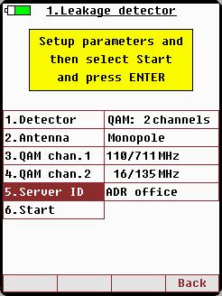 Ask a supervisor which channels to use, and then select 3.QAM chan. 1 to configure the first channel.
