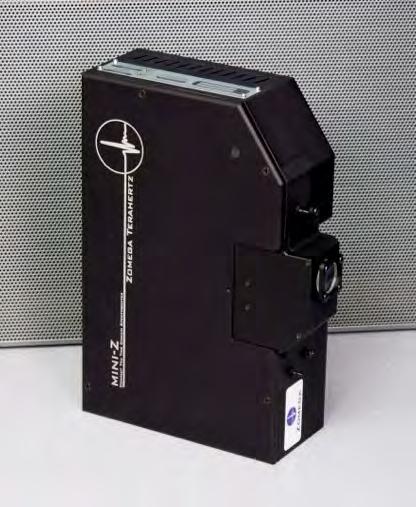 Mini-Z Terahertz Time-Domain Spectrometer Benefits Portable, quick, and easy to setup Turn-key operation Stable and reliable Real-time, fast measurements Features Integrated and compact design