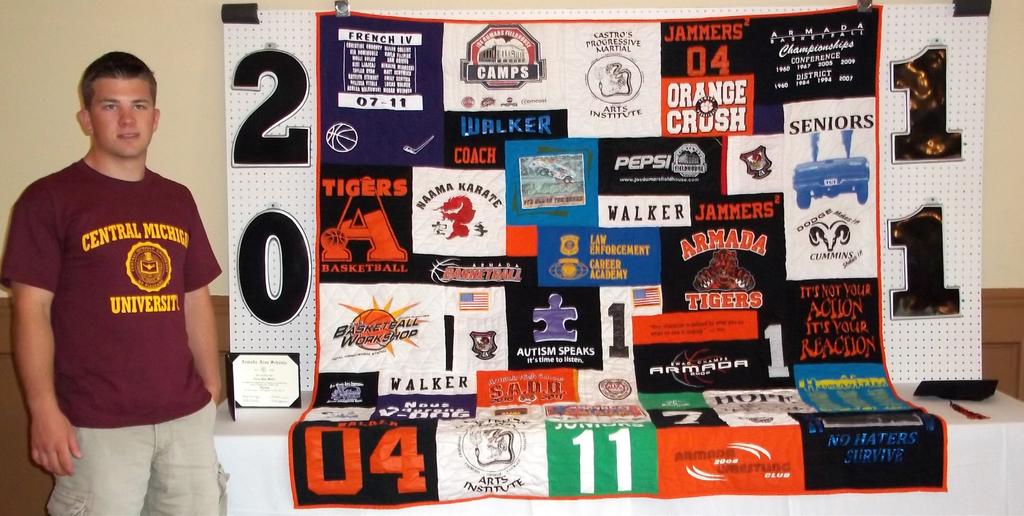 When should graduation T-shirt quilts be made? There are a number of times during the year when we make quilts for graduates.