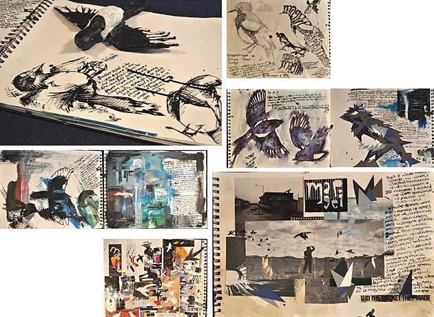 This sketchbook page shows the critical analysis of relevant artist work.
