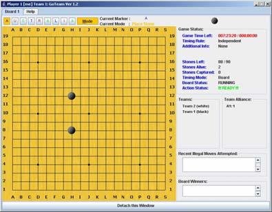 This is the view of the game observed by the first player from the black team. Figure 37.