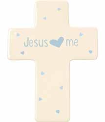 2-0001 Jesus Loves Me Photo Frame - Boy Photo Opening: 4" x 6" Material: