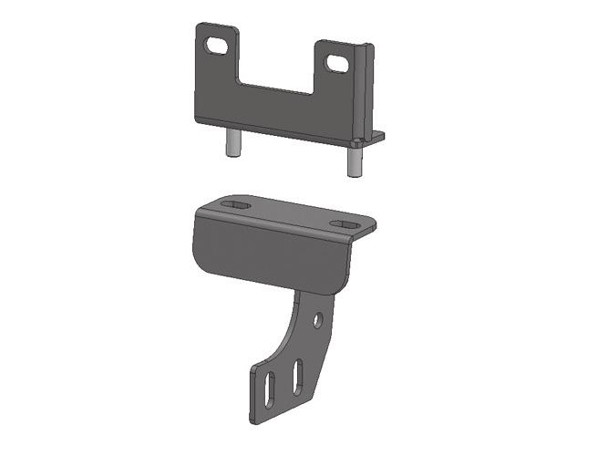 (Fig 1A) Pictured from behind bumper b. Select the driver/left Upper Bracket & the driver/left Mounting Bracket, (Fig 3).
