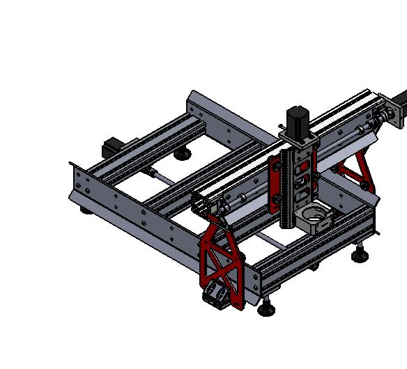 Z-AXIS ASSEMBLY:. Tighten Oldham coupler onto motor, then mount onto z-axis plate. Tighten Oldham coupler onto shaft adapter (shown below). Attach appropriate router mount to front of z- axis plate 0.
