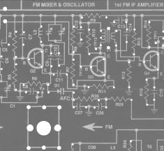 SECTION 9 FM RF AMPLIFIER, MIXER, OSCILLATOR, AND AFC STAGE In a superheterodyne receiver, the radio waves are 10.7MHz. T1 also couples the 10.