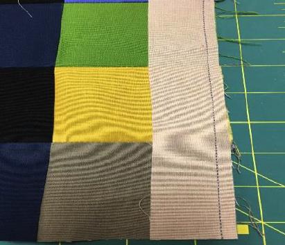Pinning is essential to ensure all rows stay a consistent size. To make ONE Patchwork Rectangle block, use two of each unit to create a patchwork rectangle with twelve squares.