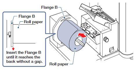 9 Install the roll holder. (1) Load the roll paper paying attention to the direction of the roll paper.