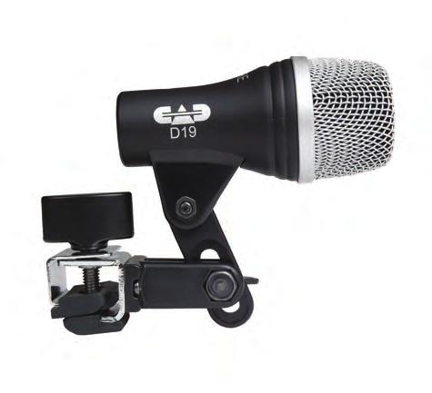 D19 Supercardioid Dynamic Percussion Microphone Applications: Snare drum Guitar/bass cabinets Electrical and acoustical instruments Description The D19 is a supercardioid, moving-coil dynamic